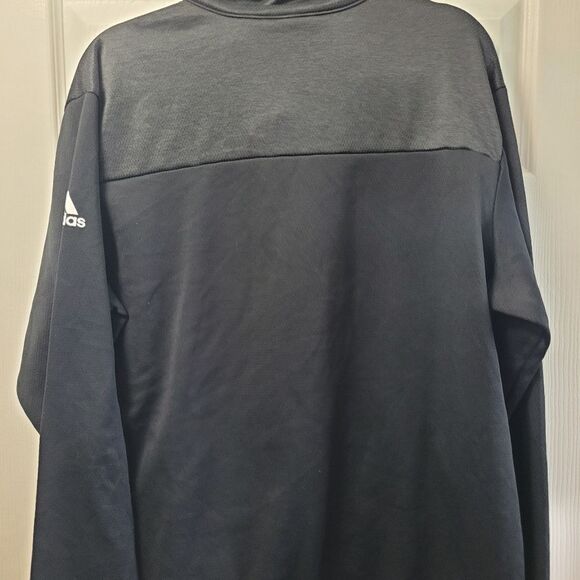 Adidas Sweater Climawarn size large Pullover 3/4  Zip black Fleece Men's - Picture 5 of 7